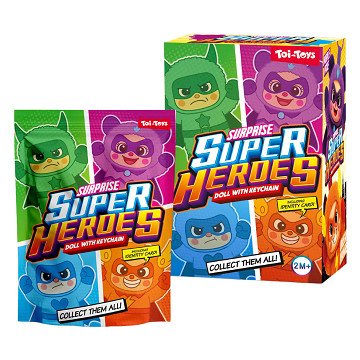Pluchen Figuur Sleutelhanger Super Hero - 16cm