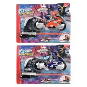 Turbo Racers Rider on Motorcycle with Launcher