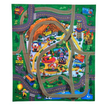 Speelmat met Auto Pretpark