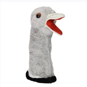 Plüsch-Handpuppe lang – Strauß