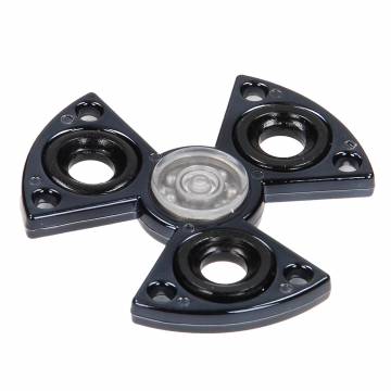 Fidget Spinner Metal Chrome Look - Zwart Triangle
