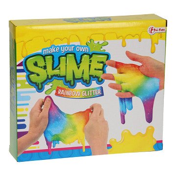 Maak je eigen Regenboog Glitter Slijm