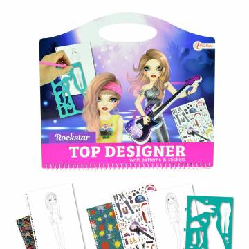 Fashion Rock Star Sketchbook with Stickers and Templates