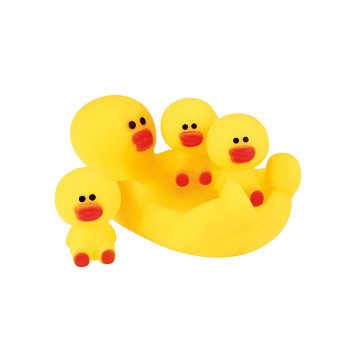 Large Rubber Duck with 3 Ducklings