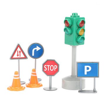 Verkehrszeichen und Ampel