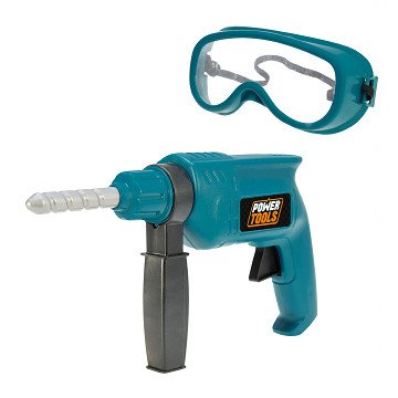 Elektrowerkzeuge Bohrmaschine mit Schutzbrille