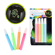 Squeeze Textile Markers Glow in the Dark, 4pcs.