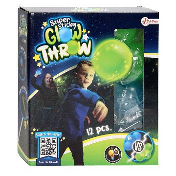 Sticky Stretch Balls Glow in the Dark, 12pcs