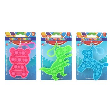 Fidget Bubble Pop It Keychain Animal Figure