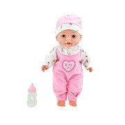 Baby Beau Liegende Babypuppe mit Flasche, 30 cm