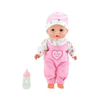 Baby Beau Liegende Babypuppe mit Flasche, 30 cm