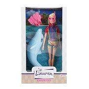 Lauren Teenager-Puppe Taucher mit glitzerndem Delfin