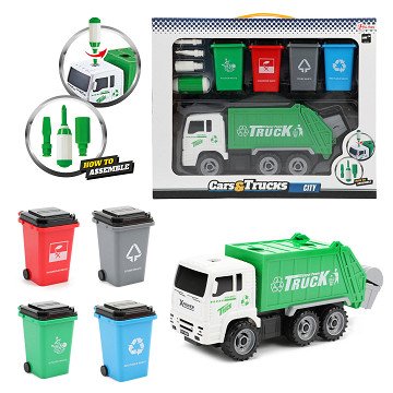 Cars & Trucks Garbage Truck with Bins