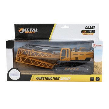 METAL Construction vehicle -crane truck with tracks 1:55