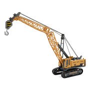 METAL Construction vehicle - crane truck with caterpillar tracks 1:55