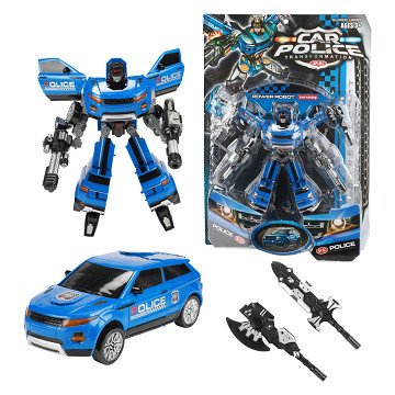 Roboforces Veranderrobot - SUV Politie Blauw