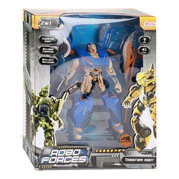 Roboforces Transformation Robot - Blue Race Car