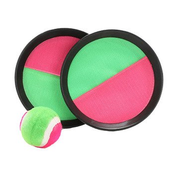 Catch ball game with Velcro, 3 pieces.