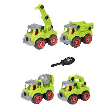 Cars und Lastwagen Baufahrzeuge mit Schraubendreher