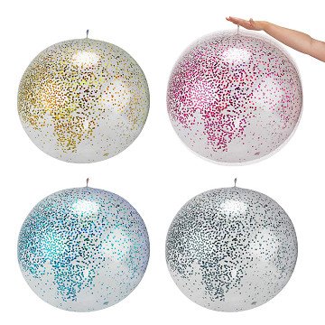 Aufblasbarer Glitzerballon, 60 cm