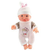 Beau Babypop met Muts, 23cm