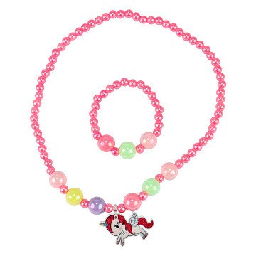 Dream Horse Pearl Necklace and Unicorn Bracelet