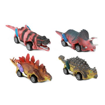 World of Dinosaurs Dino Pullback Car, 4 pcs.