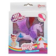 Dream Horse Unicorn Toy Figure Pegasus with Brush
