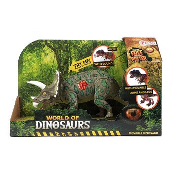 World of Dinosaurs Triceratops, Movable Dino with Sound