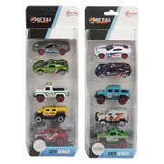 Metal Rally Racing Cars, 5 pcs.