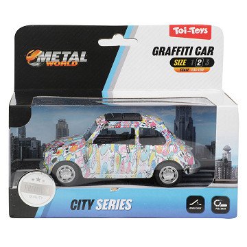 Graffiti-Auto mit Rückziehfunktion aus Metall
