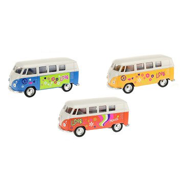 Welly Volkswagen 1962 Bus with Print Model Car