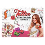 Tattoo stickers and stamp set