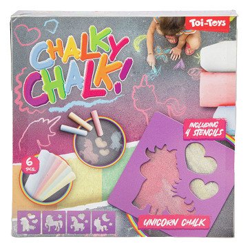 Dream Horse Chalk Unicorn with Stencils, 10pcs.