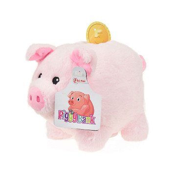 Plush Money Box Pig Pink