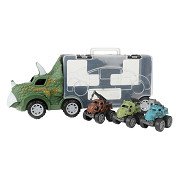 World of Dinosaurs Dino-Truck mit 3 Rückzugsautos