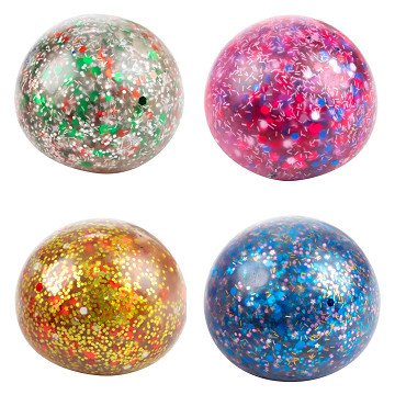 Lustiger Squeeze Ball Night gefüllt mit Glitzergel, 6 cm