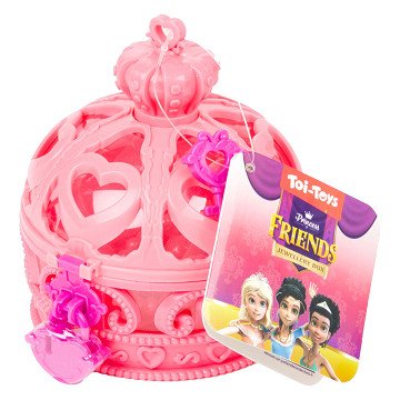 Princess Friends Crown Jewelry Box with Accessories