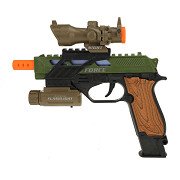 Alfafox Military Pistol with Light and Sound and Flashlight