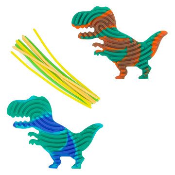 Curly Board Figurenplaat Dino met Slierten, 13dlg.