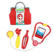 Arztset in Roder Arzttasche, 6-teilig.