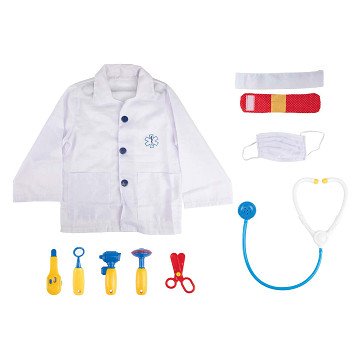 Verkleidungsset Doktor mit Arztkittel, 10-teilig.
