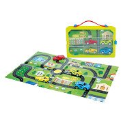 Turbo Racers Sammelkoffer mit Autos und Spielmatte, 6-tlg.