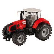 Tractor met Frictie Rood, 19cm