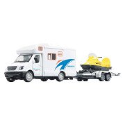 Metall Pull back Camper mit Anhänger und Schneemobil