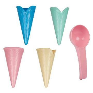 Play Out Beach Set Ice Cream with 4 Cones and Scoop