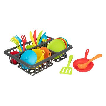 Home Food Dish Rack with Cutlery and Pans, 27pcs.