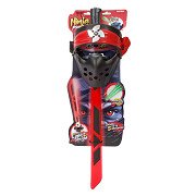 Ninja Lightsaber Light and Sound with Shooting Function and Mask - Red