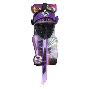 Ninja-Lichtschwert mit Licht und Sound, mit Schussfunktion und Maske, Lila