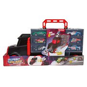 Turbo Racers Truck mit 6 Rückzieh-Rennautos